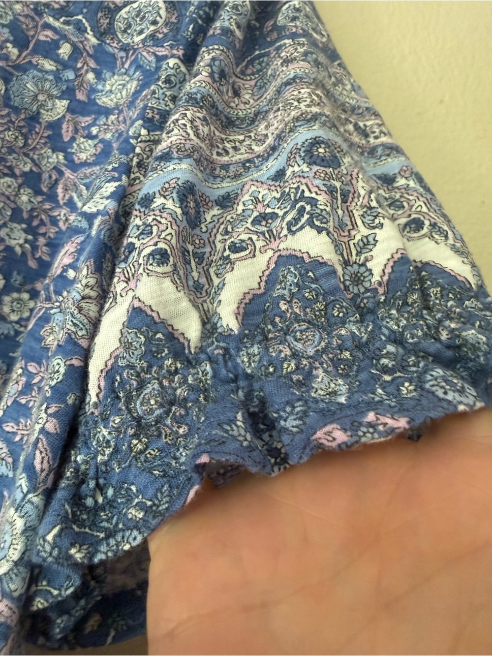 ❇️Lucky Brand Blue Floral Button-Front Peasant Top 2 for $22❇️ - Picture 6 of 6
